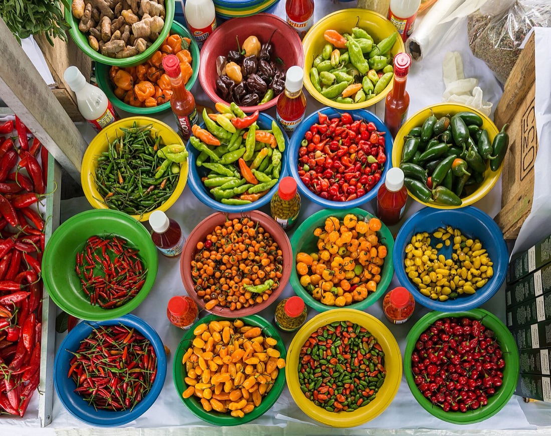 Chillies and peppers ripening